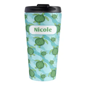 Personalized Aquatic Sea Turtle Pattern Travel Mug