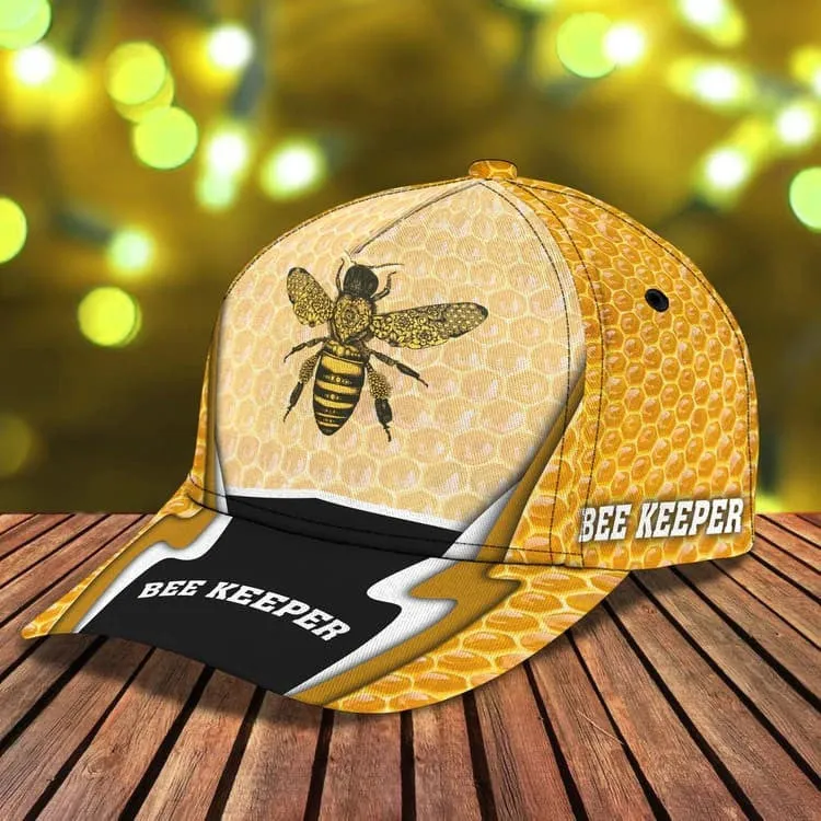 Personalized Bee Cap for Farmer, Cute Bee Hat for Dad, Hive Art Be Kind Baseball Cap for Bee Lovers