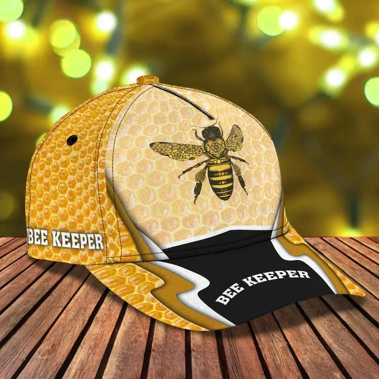 Personalized Bee Cap for Farmer, Cute Bee Hat for Dad, Hive Art Be Kind Baseball Cap for Bee Lovers