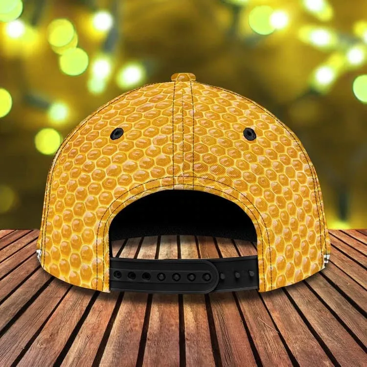 Personalized Bee Cap for Farmer, Cute Bee Hat for Dad, Hive Art Be Kind Baseball Cap for Bee Lovers