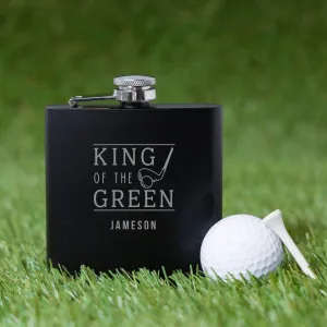 Personalized Black Golf Flask