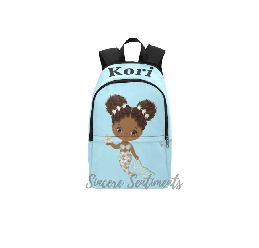 Personalized Blue Mermaid Back Pack