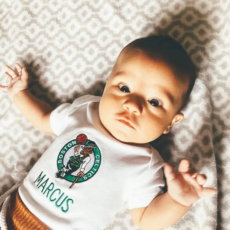 Personalized Boston Celtics Bodysuit