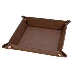 Personalized Dark Brown Snap Up Tray