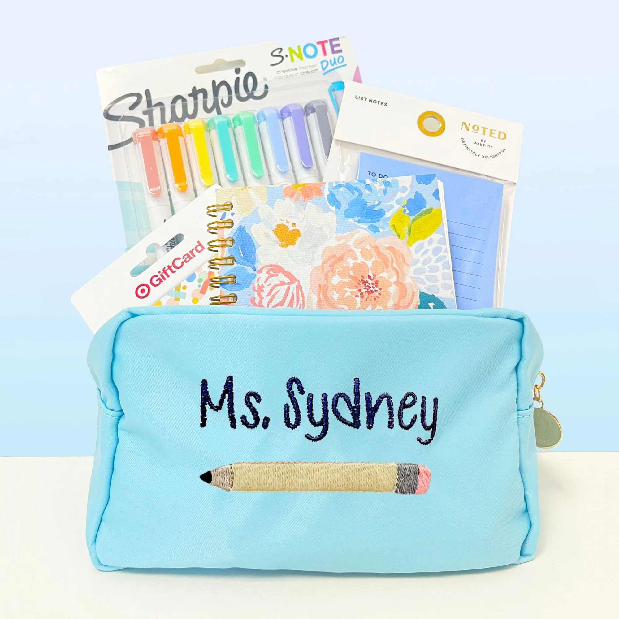 Personalized Embroidered Pencil Pouch and Name