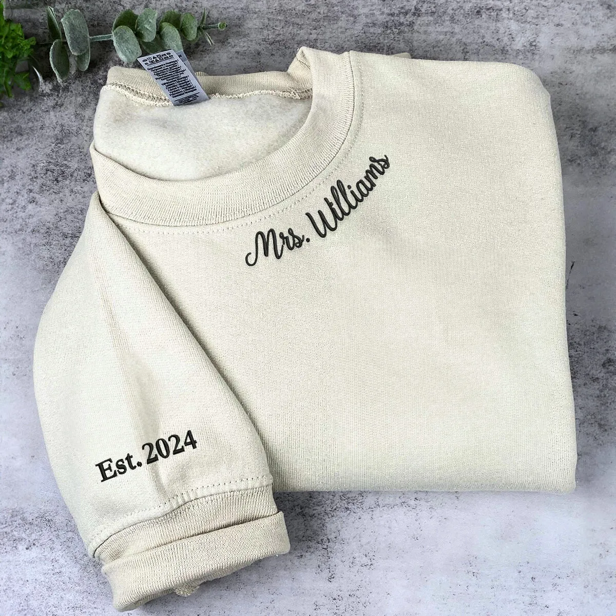 Personalized Engagement Gifts for Bride, Minimalist Gift Ideas with Custom Embroidered Sweatshirt