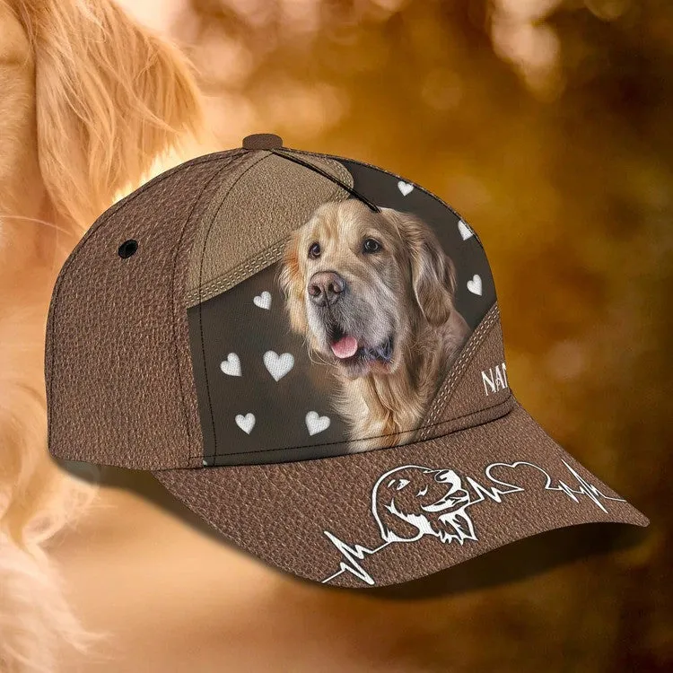 Personalized Golden Retriever Cap 3D All Over Prints for Pet Lovers, Cute Pet Cap for Her