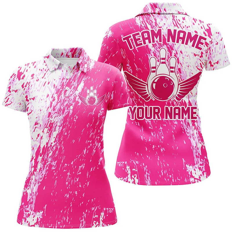 Personalized Multicolor Bowling Shirts For Women, Team Bowling Jerseys Bowling Pin, Idea Gift for Bowler