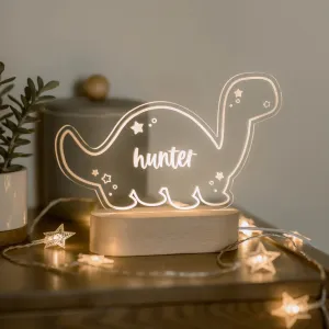 Personalized Name Dinosaur Acrylic Lamp