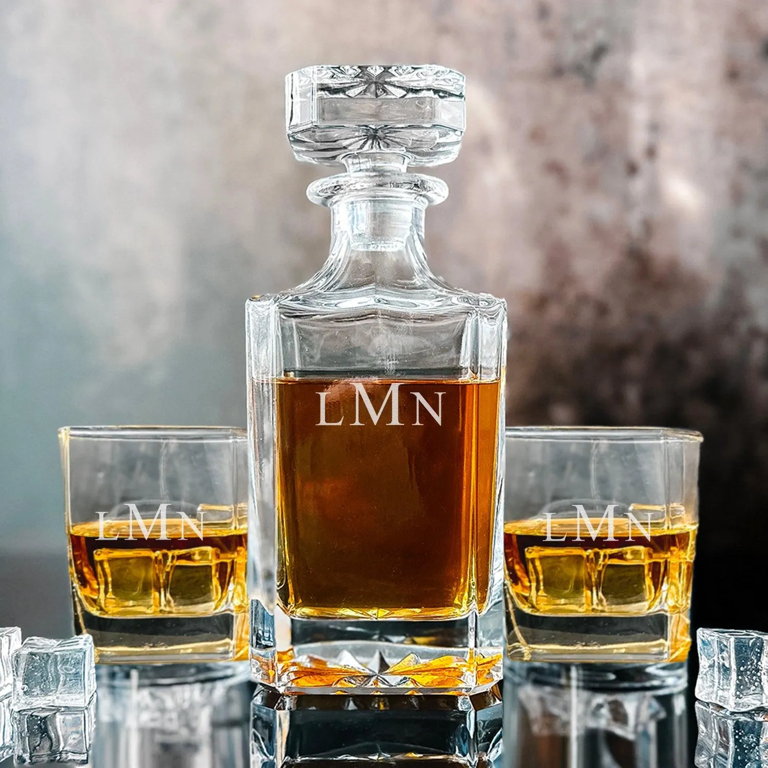 Personalized Square Decanter Set