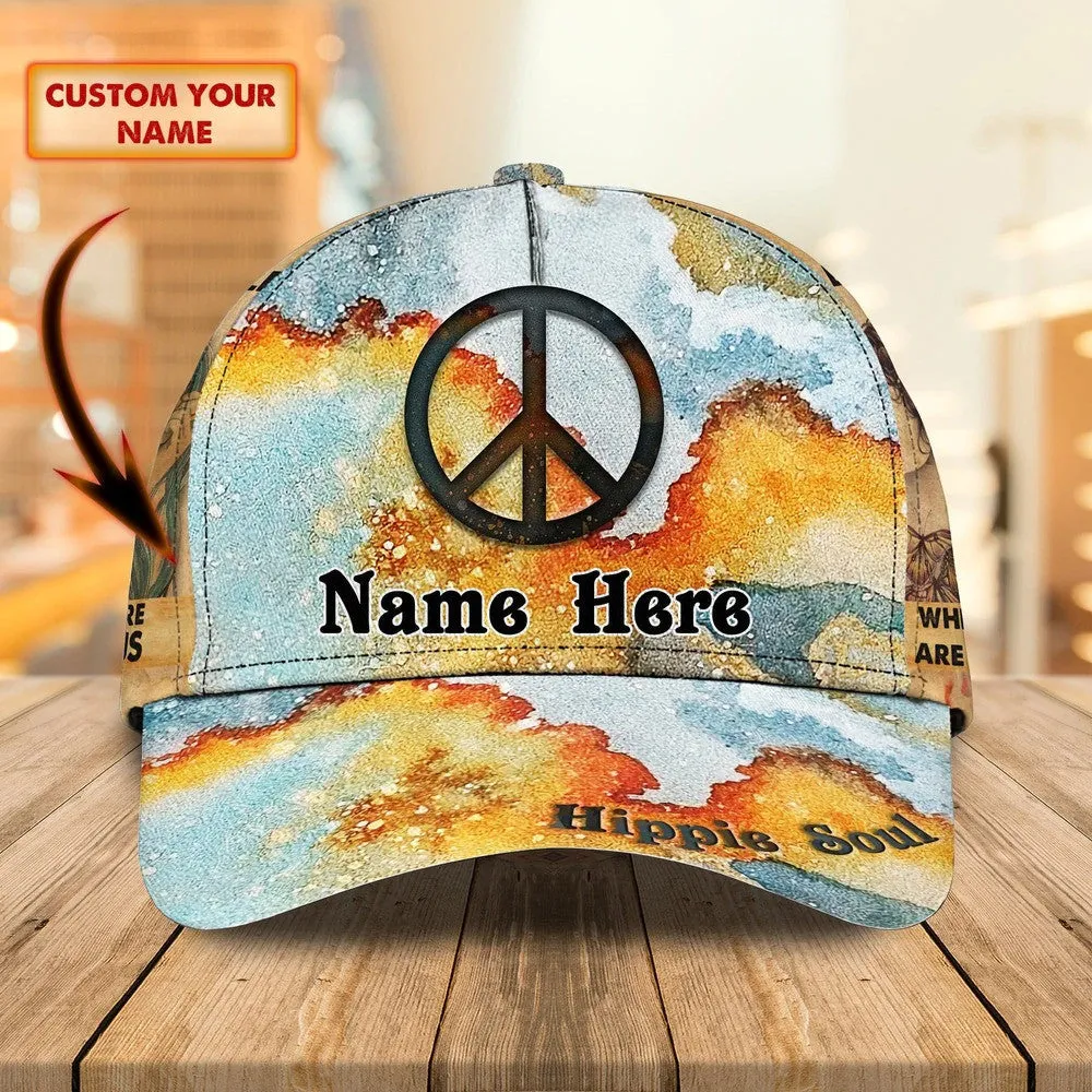 Personalized Sunflowers Hippie Cap 3D All Over Prints for Hippie Girl, Hippie Man Cap Hat