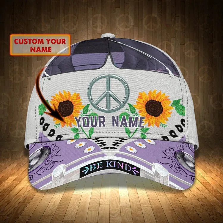 Personalized Sunflowers Hippie Cap 3D All Over Prints for Hippie Girl, Hippie Man Cap Hat