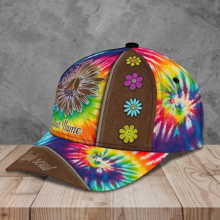 Personalized Sunflowers Hippie Cap 3D All Over Prints for Hippie Girl, Hippie Man Cap Hat