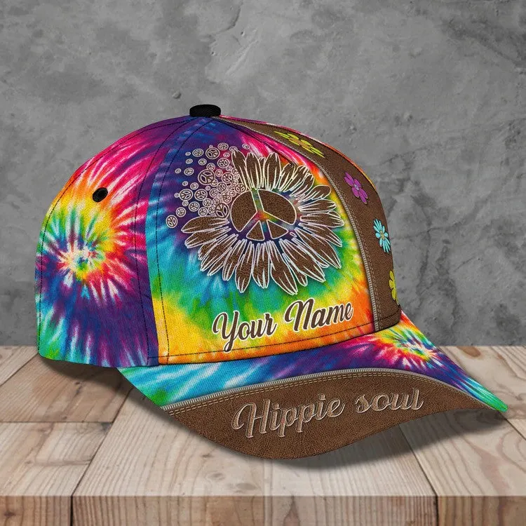 Personalized Sunflowers Hippie Cap 3D All Over Prints for Hippie Girl, Hippie Man Cap Hat