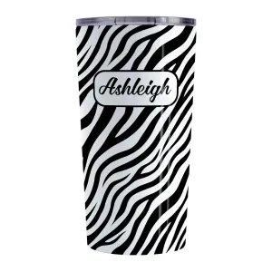 Personalized Zebra Print Pattern Tumbler Cup