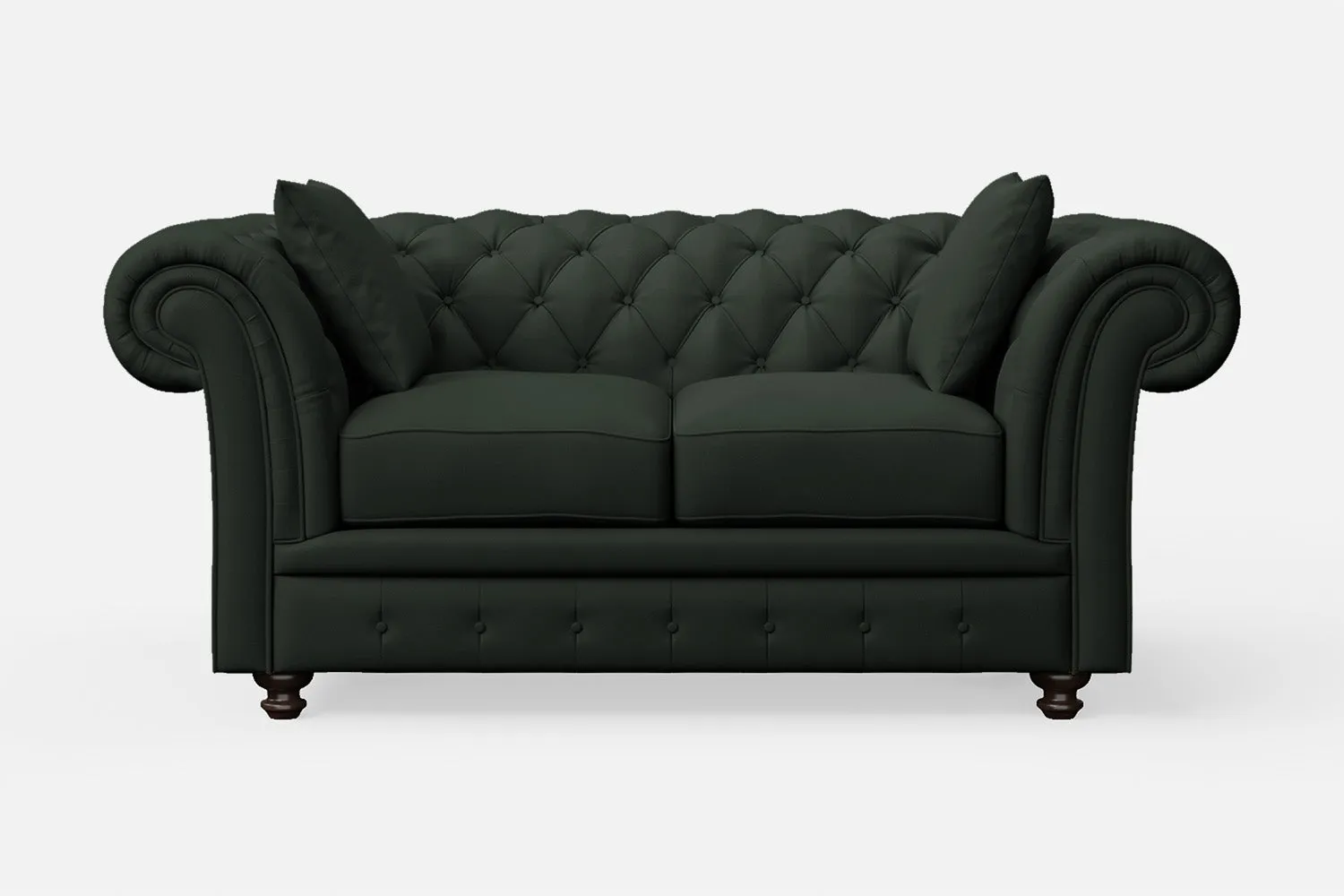 Pesaro 2 Seater Sofa Green Leather