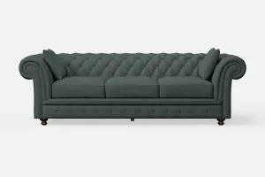 Pesaro 4 Seater Sofa Dusky Turquoise Leather