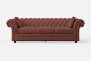 Pesaro 4 Seater Sofa Mauve Leather