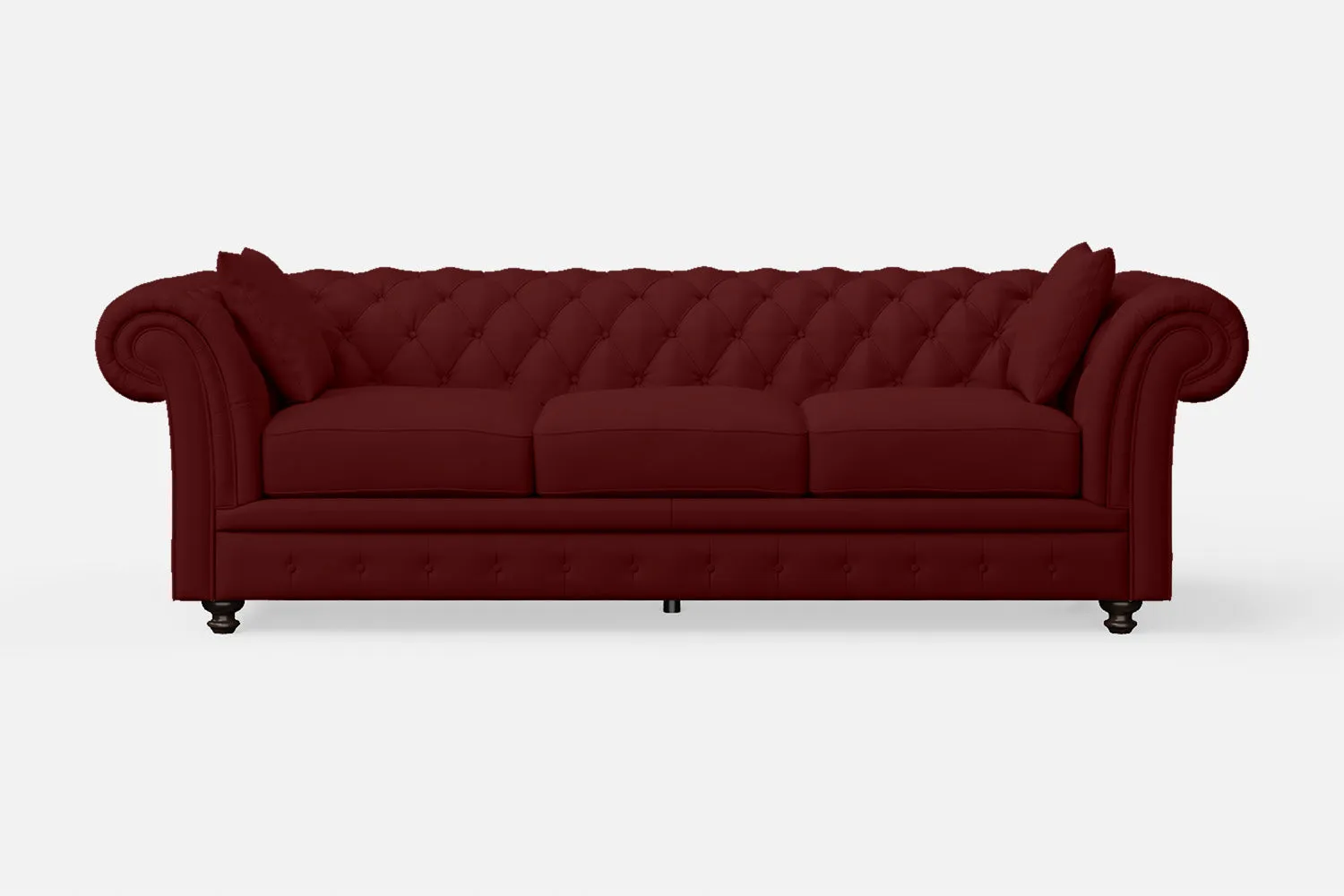 Pesaro 4 Seater Sofa Red Leather