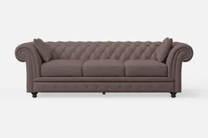 Pesaro 4 Seater Sofa Rose Taupe Leather