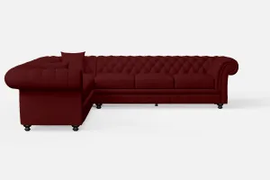 Pesaro 6 Seater Corner Sofa Red Leather