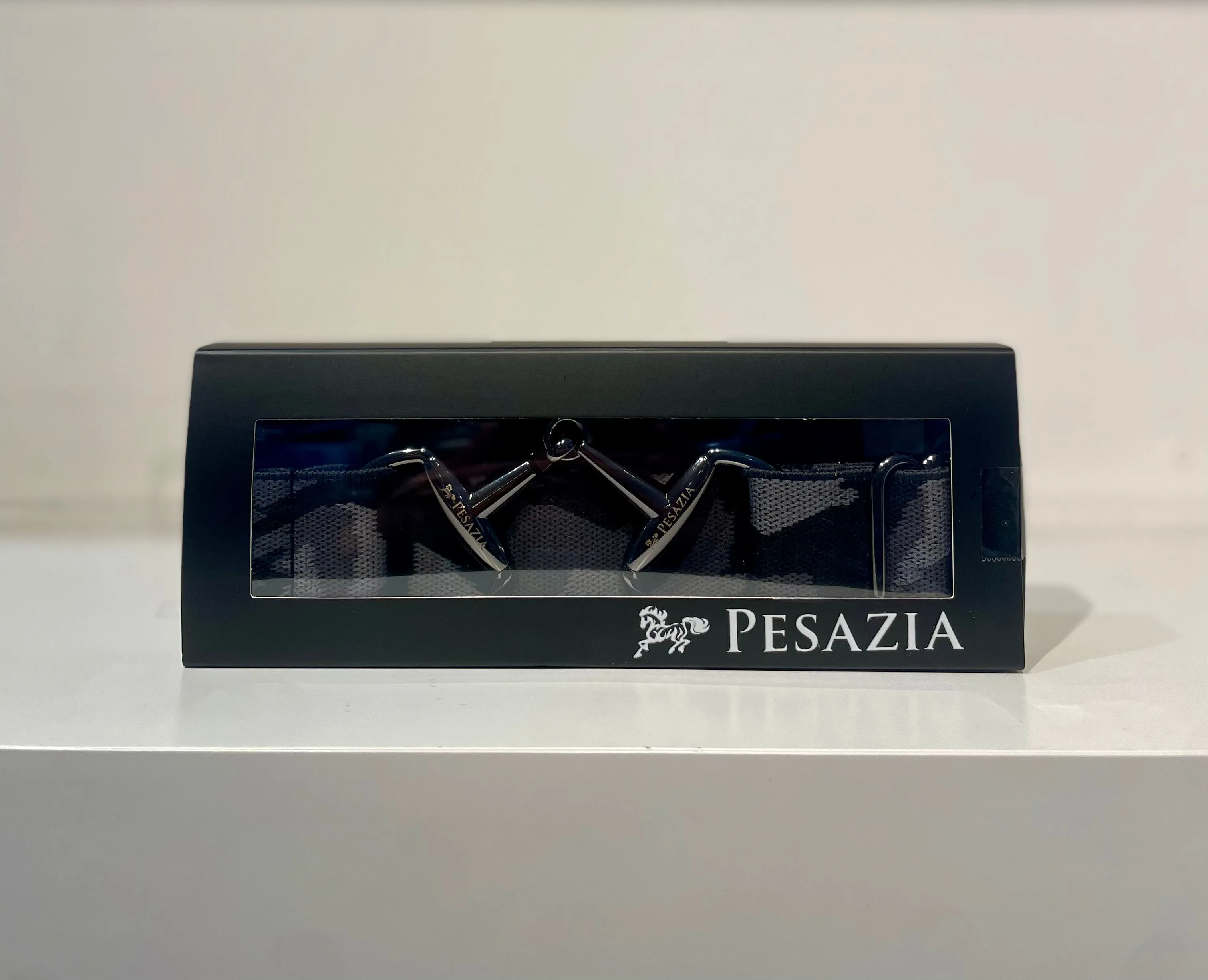 Pesazia - Logo Stretch Bit Belts - Black Camo w/ Black Snaffle Bit