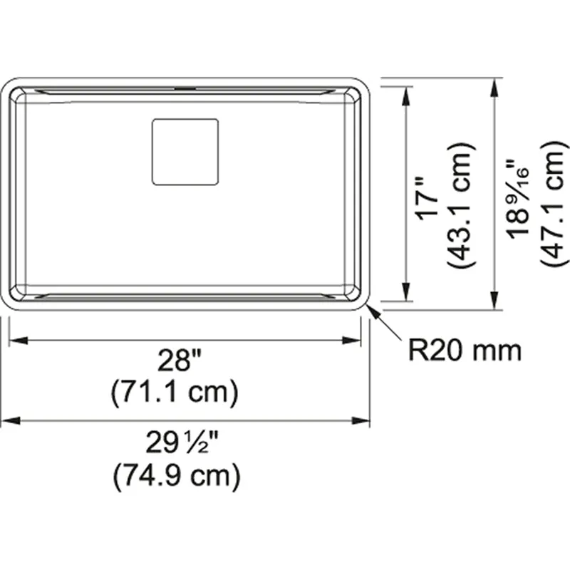 Pescara 29.5" Stainless Steel Single Basin Undermount Kitchen Sink