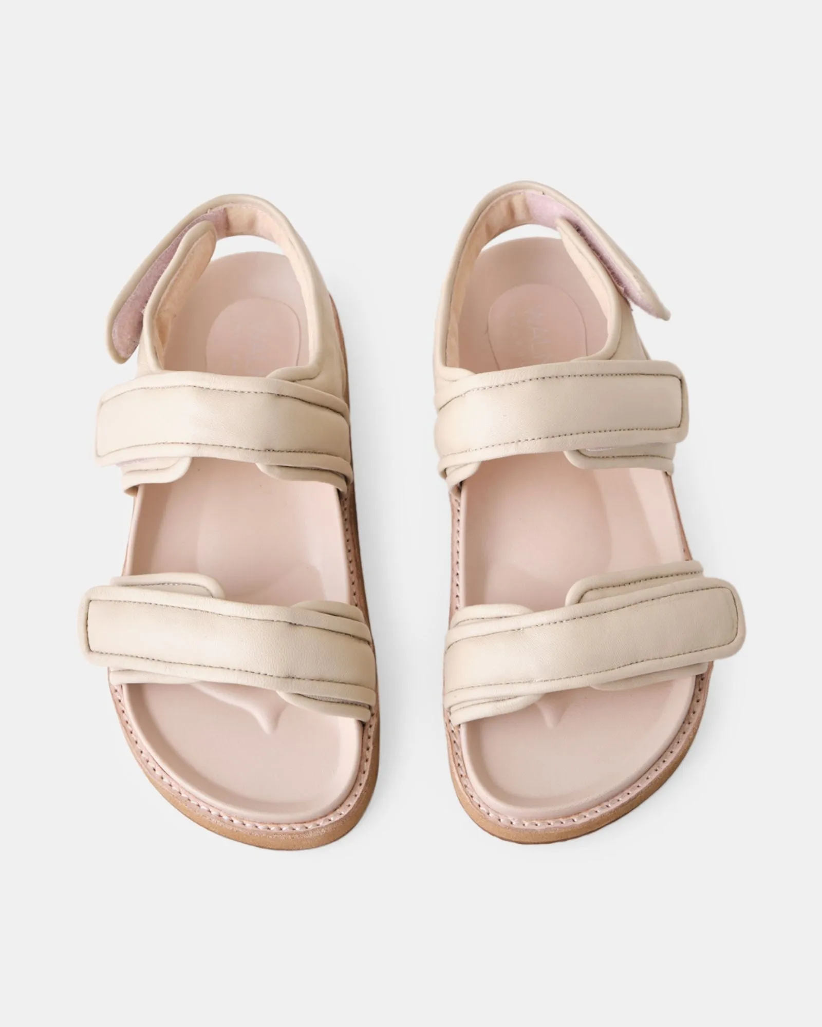 Peta Leather Sandal - Beige