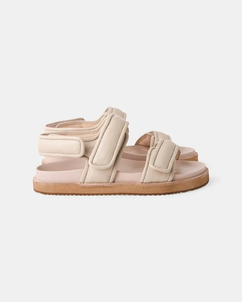 Peta Leather Sandal - Beige