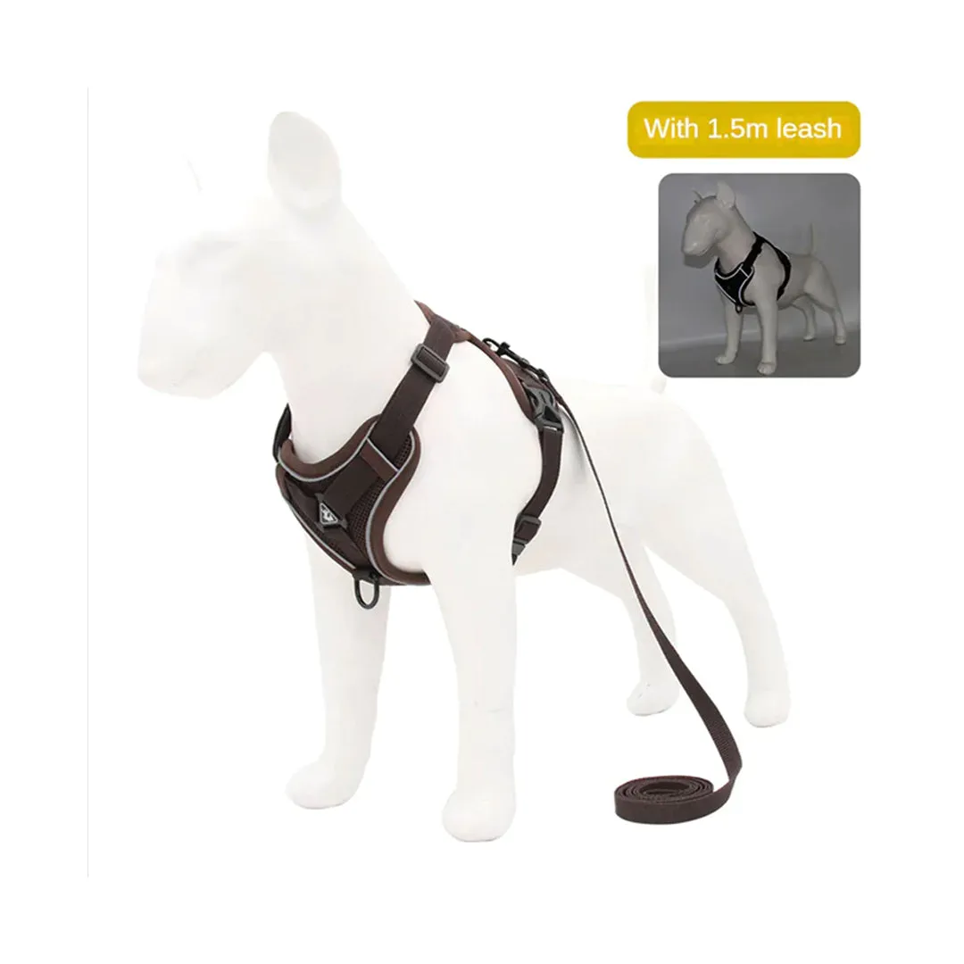 PetAffairs Reflective Vest Harness and Leash Set