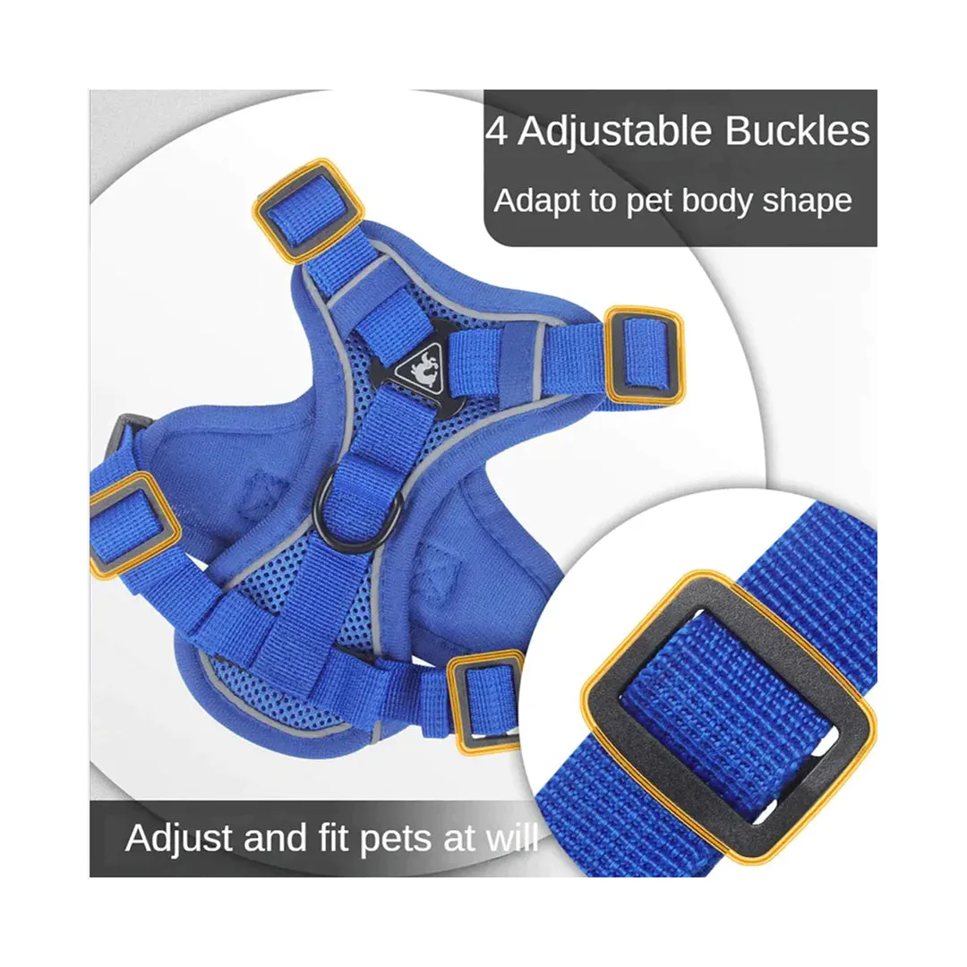 PetAffairs Reflective Vest Harness and Leash Set