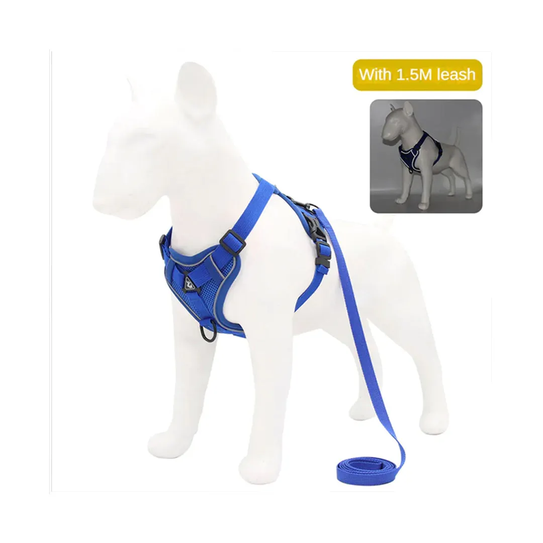 PetAffairs Reflective Vest Harness and Leash Set