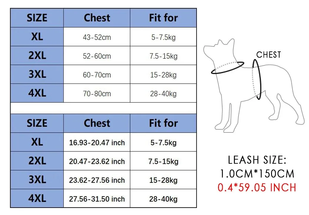 PetAffairs Reflective Vest Harness and Leash Set