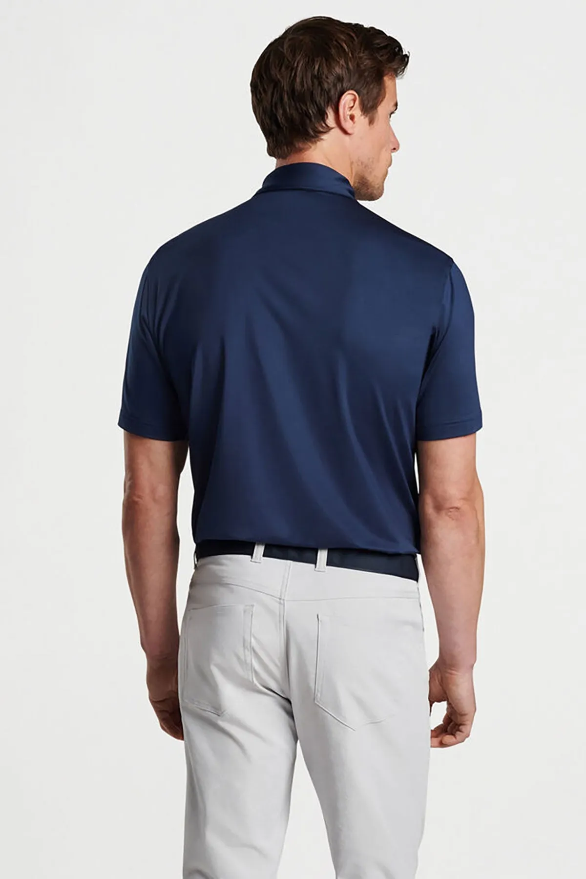 Peter Millar Performance Self Collar Polo, Navy [GuidePoint Security]