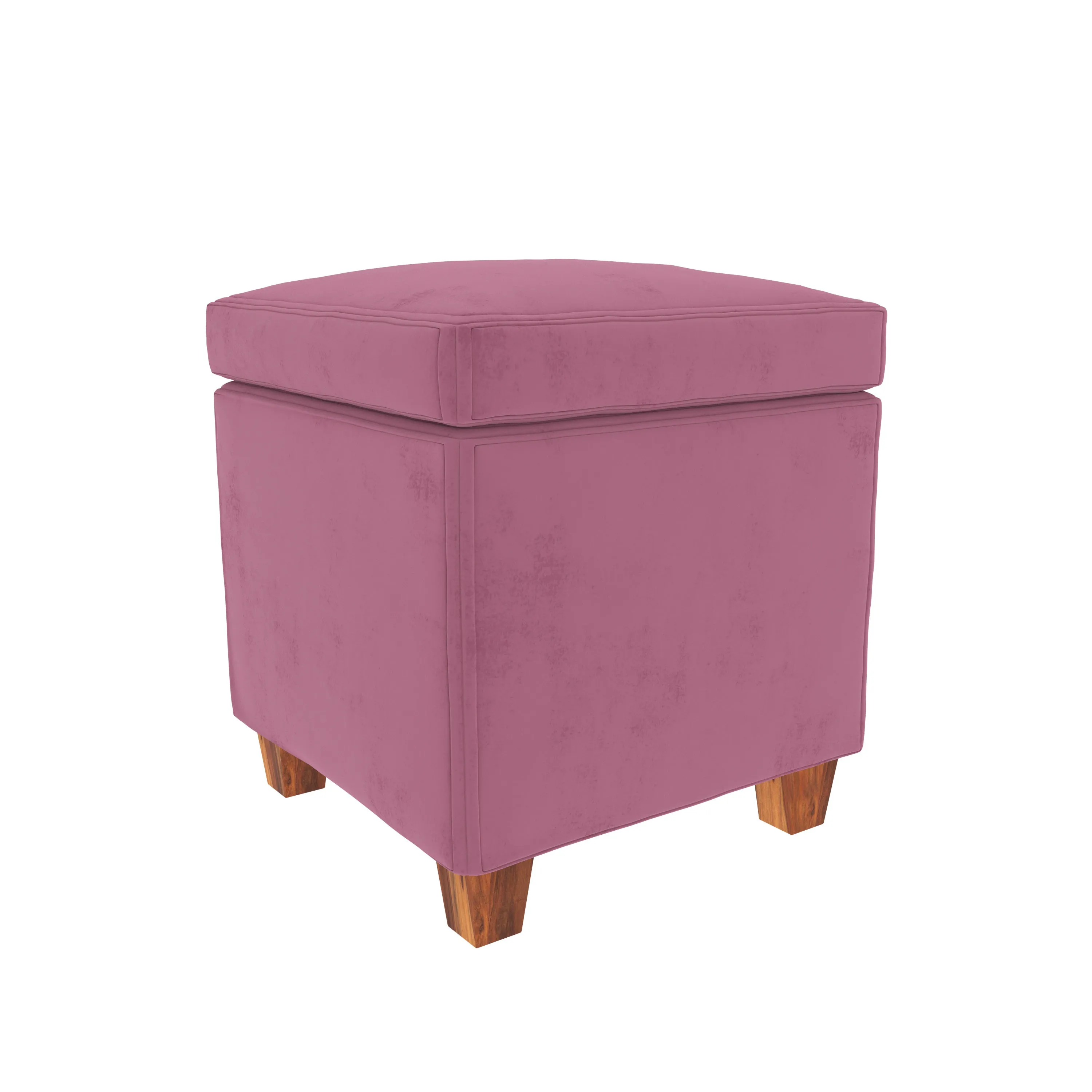 Peter Pink Wooden Smooth Finish Light Seating Stool