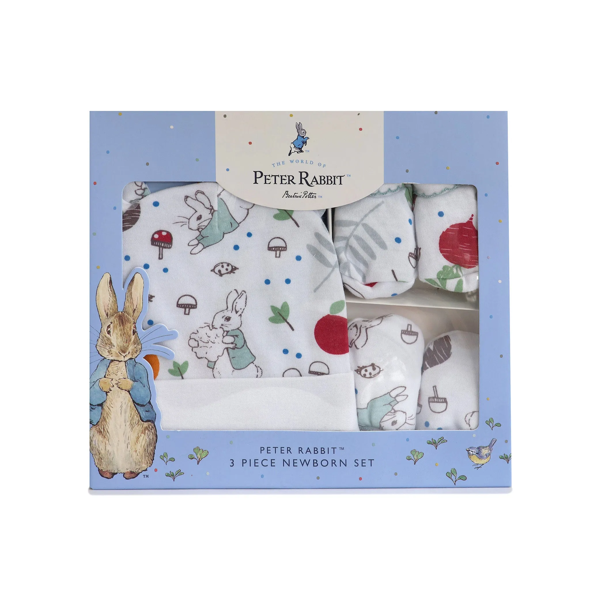 Peter Rabbit 'New Adventure' 3 Piece Layette Set - Blue