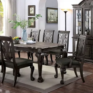 Petersburg Dark Gray Dining Table w/ 1x18"Leaf