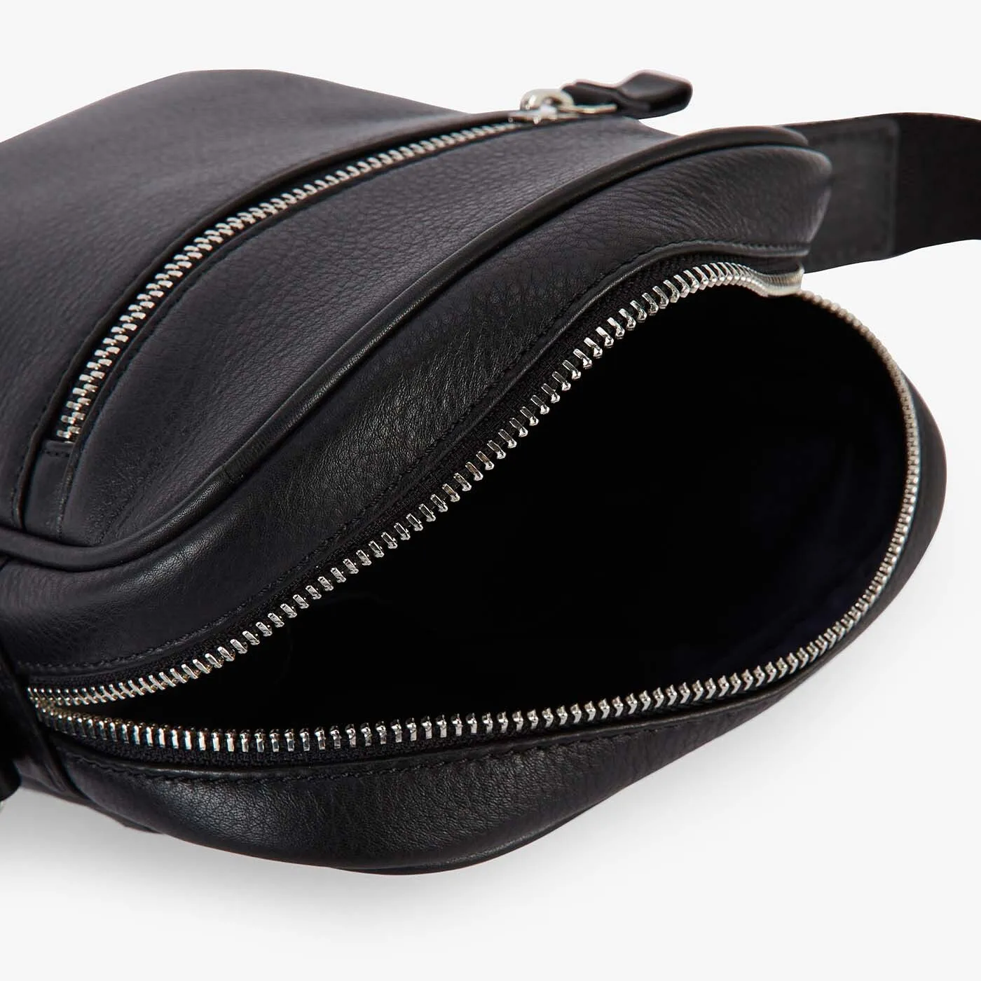 Petit sac bandoulière Vancouver en cuir noir