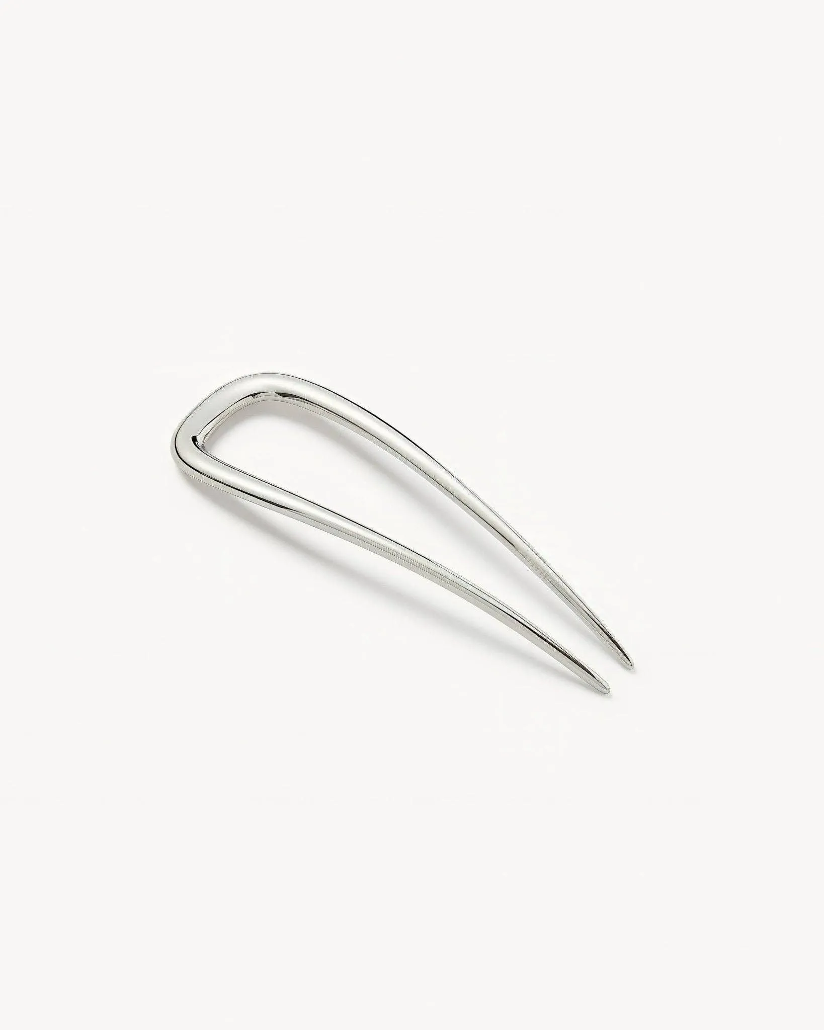 Petite Oval French Hair Pin in Silver by Machete