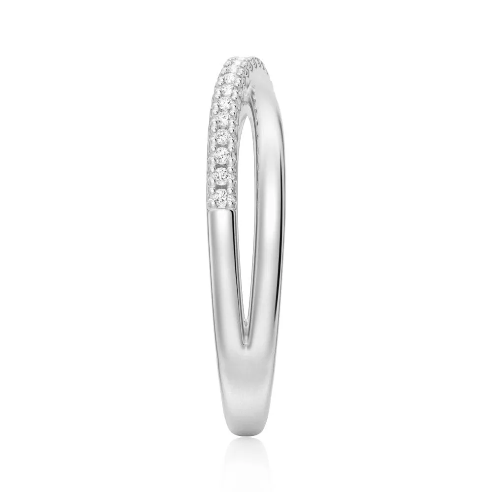 Petite Twist Sterling Silver Wedding Band