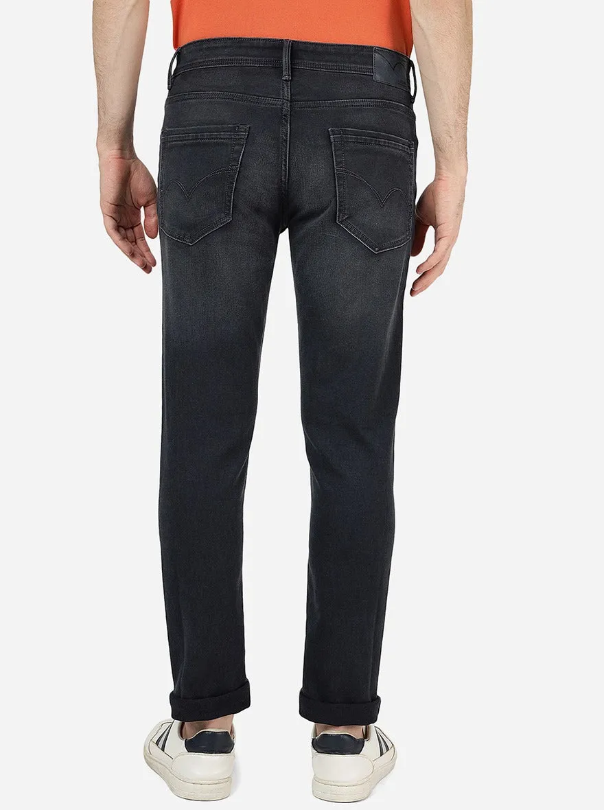 Pewter Grey Solid Slim Fit Jeans | JadeBlue