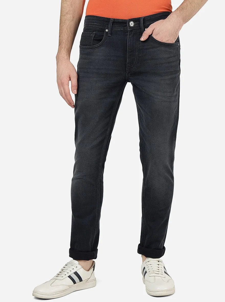 Pewter Grey Solid Slim Fit Jeans | JadeBlue