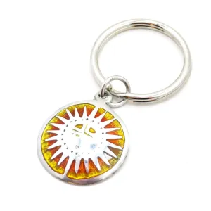 Pewter Sun Keyring