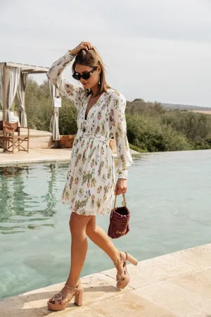 Peyton short printed dress flowers