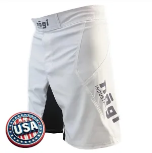 Phantom 4.0 Fight Shorts - Arctic White & Gray - MADE IN USA