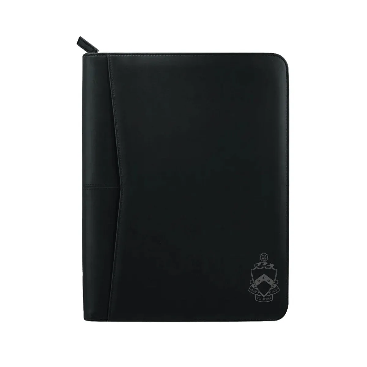 Phi Tau Zippered Crest Padfolio