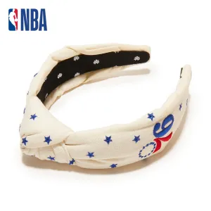 PHILADELPHIA 76ERS LELE SADOUGHI / NBA IVORY EMBROIDERED KNOTTED HEADBAND