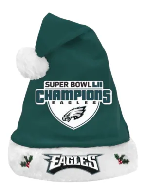 Philadelphia Eagles 2018 Super Bowl LII Champions Christmas Santa Hat