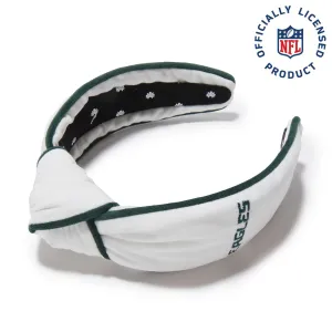 PHILADELPHIA EAGLES LELE SADOUGHI X NFL IVORY EMBROIDERED KNOTTED HEADBAND