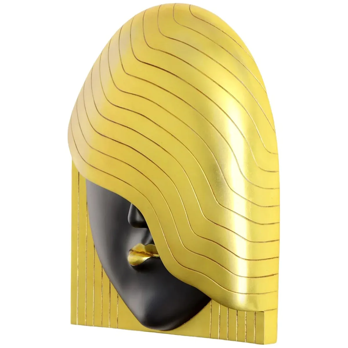 Phillips Collection Fashion Faces Wave Black and Gold Wall Art